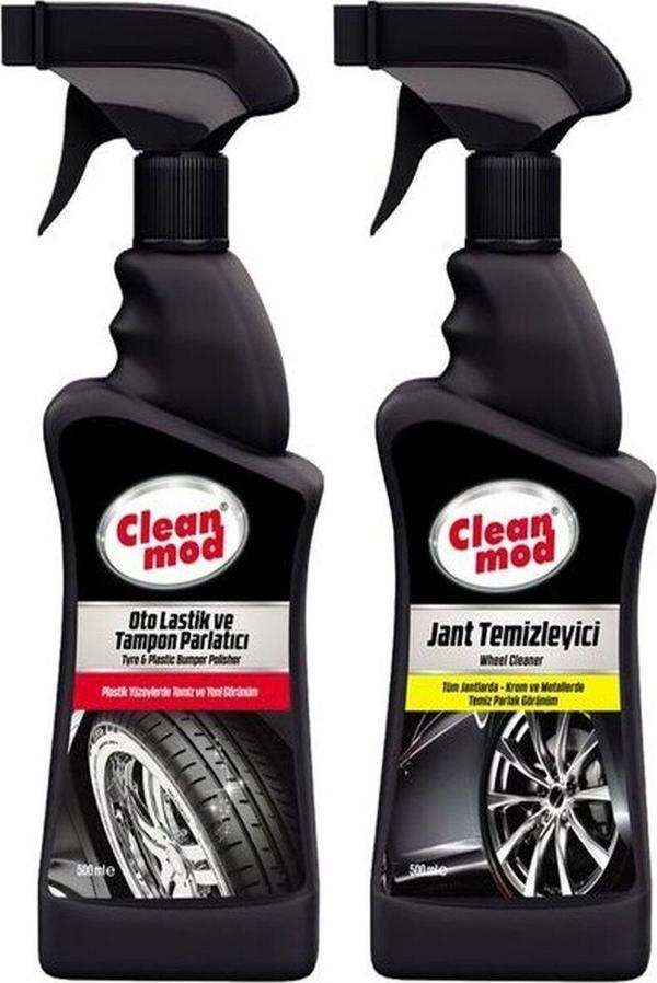 Cleanmod Oto Lastik Tampon Parlatıcı ve Jant Temizleyici 2 Li Set 500 ml - Image 1