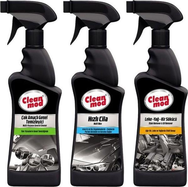 Cleanmod 3'lü Oto İç Temizlik Koruma Seti 3 x 500 ml - Image 1