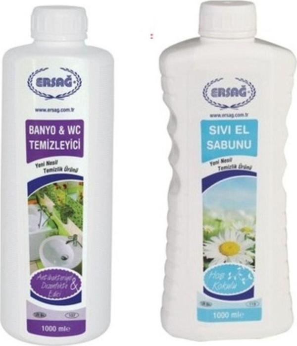 Banyo Wc Temizleyici 1000 ML ve Sıvı El Sabunu 1000 ML - Image 1