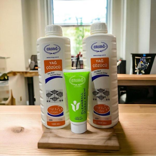 Yağ Çözücü 2 Adet 1000 ml Cleanball Masaj Kremi Hediyeli - Image 1