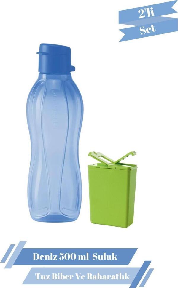 ECO Deniz 500 ml Suluk Matara Tuzluk Karabiberlik Çevre Dostu 2'li Set - Image 1