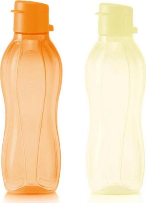 Eco Kolay Kapak Şişe 500 ml Turuncu + Sür Mısır Sarı Suluk Matara - Image 1