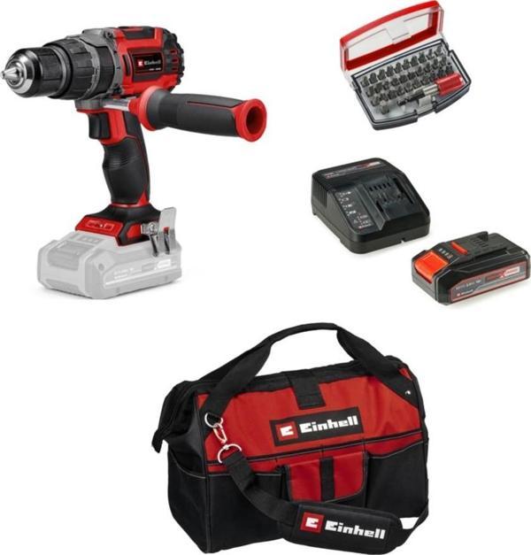Einhell Tp-Cd 18/60 Li-I Bl Solo Darbeli Akülü Vidalama +1 x 2.5 Ah Akü ve 32 Parça Bits Uç Seti (45/29 Kumaş Çanta) - Image 1