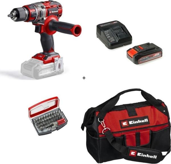 Einhell Tp-Cd 18/80 Li Bl Solo Darbesiz Vidalama + 1 x 2.5 Ah Akü ve 32 Parça Uç Seti (45/29 kumaş çanta) - Image 1