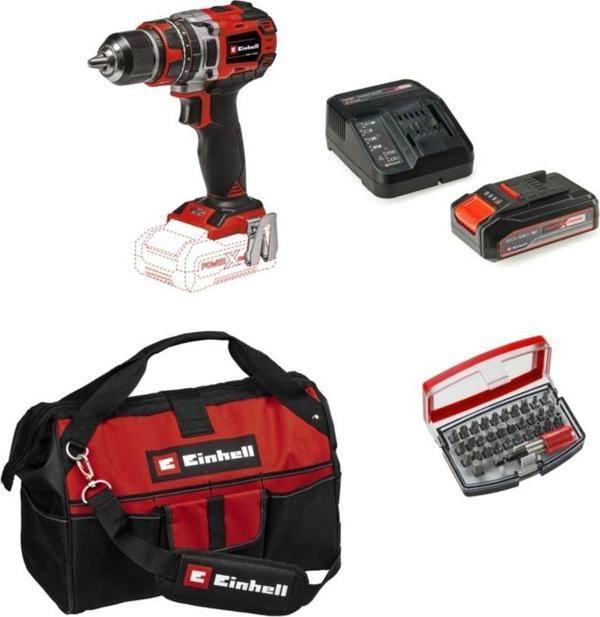 Einhell Tp-Cd 18/50 Li-I Bl Solo Darbeli Akülü Vidalama + 1 x 2.5 Ah Akü ve 32 Parça Bits Uç Seti (45/29 Kumaş Çanta) - Image 1