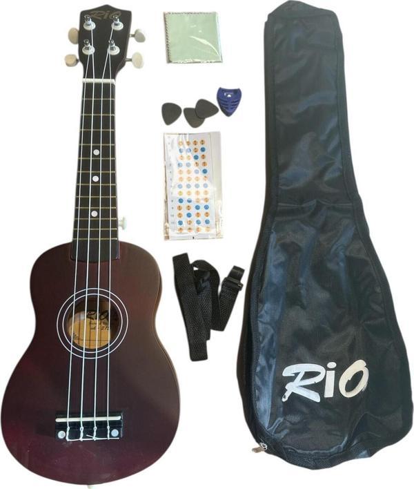 Müzikhane Soprano Kahverengi Ukulele Kılıf Askı Pena Stiker - Image 1