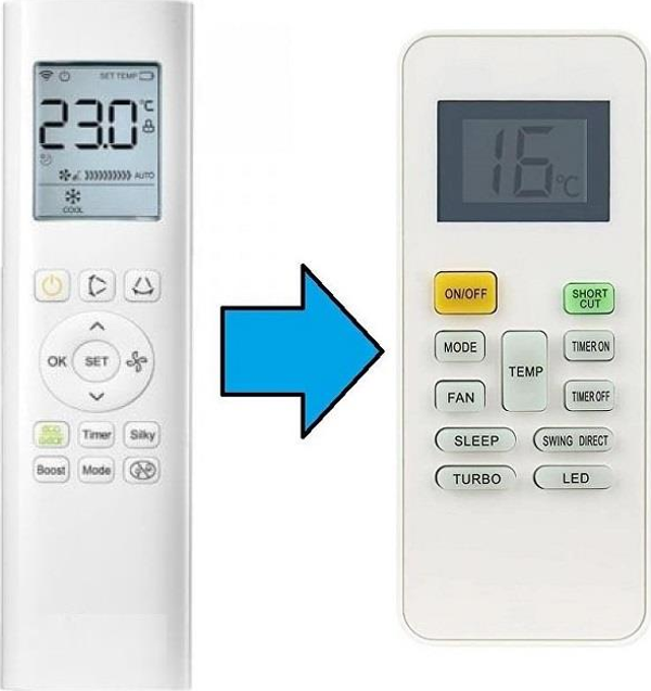 Midea İnverter Klima Kumandası-Resimde Sağdaki Gönderilir - Image 1