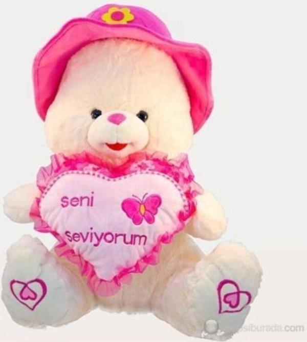 Toprockstore Şapkalı Sevimli Peluş Ayıcık 40 Cm - Image 1