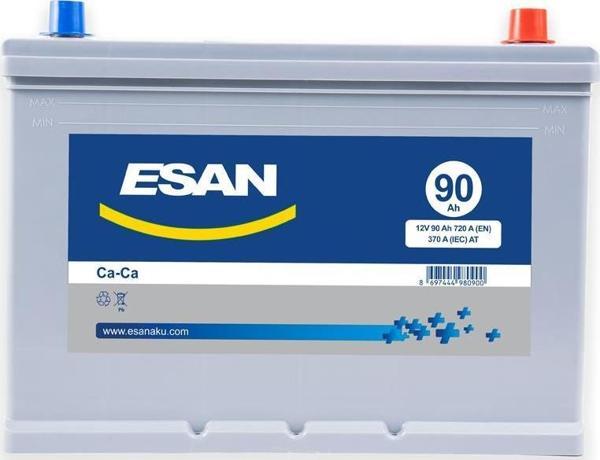 ESAN 90Ah TAM KAPAKLI JAPON N70 GRİ GRİ DÜZ KUTUP - Eski Akü İadesiz - Image 1