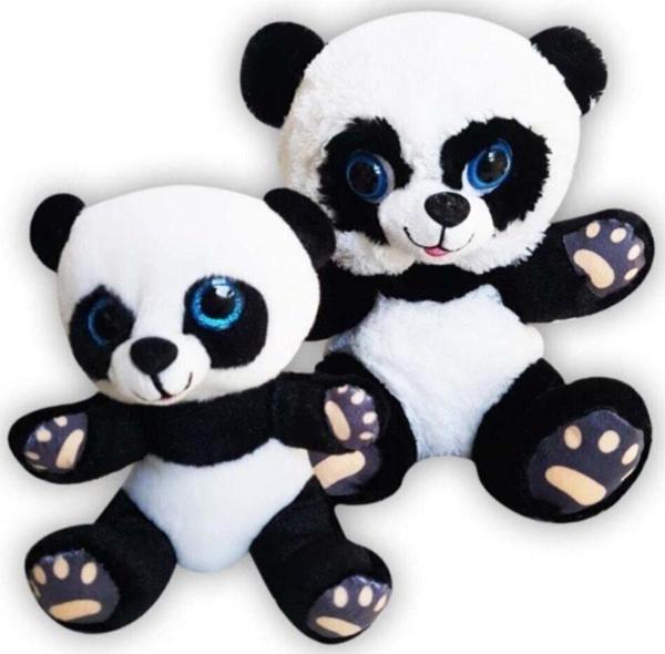 Selay Toys Minik Peluş Ve Panda 25 Cm Yavrusu Ile Birlikte Oyuncak - Image 1