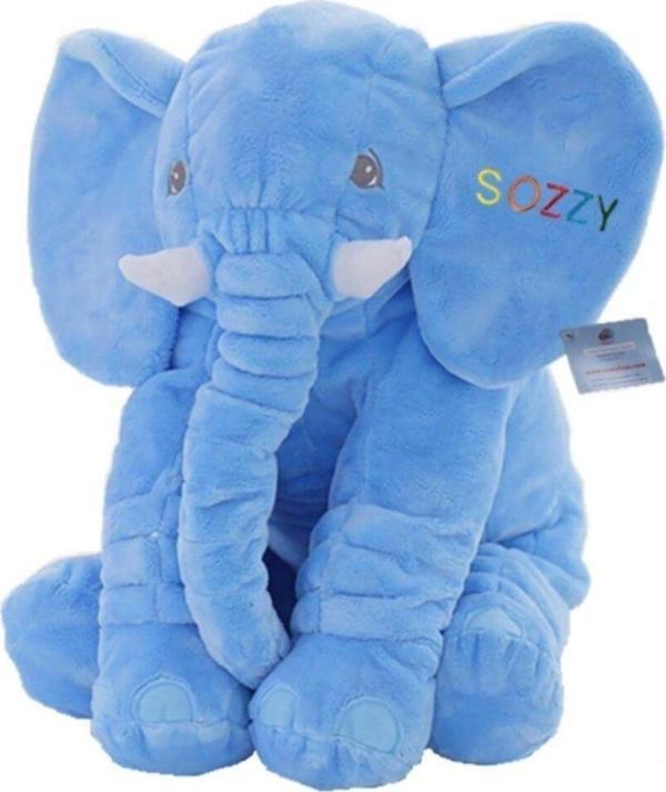 Sozzy Toys Çocuk Mavi Fil Uyku Arkadaşım Oyuncak Peluş - Image 1