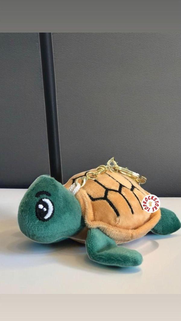 Toprockstore Sevimli Caretta Kaplumbağa Peluş Oyuncak Desenli Anahtarlık Hediyelik Uyku Arkadaşı 11 Cm - Image 1