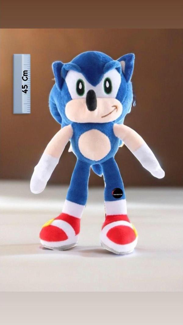 Toprockstore Sevimli Sonic Peluş Oyuncak Büyük Boy 45 Cm Hediyelik Uyku Arkadaşı - Image 1