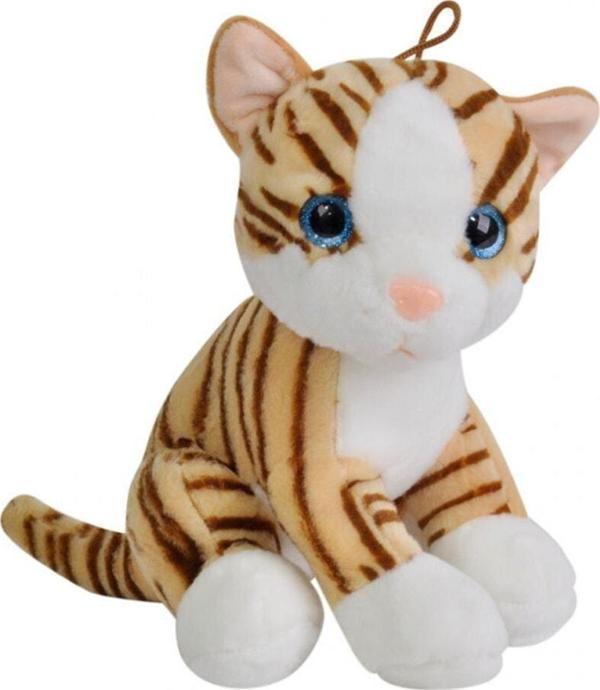 Toprockstore Peluş Kedi Oyuncak 25 Cm Kahverengi Çizgili Kedi Oyuncak - Image 1