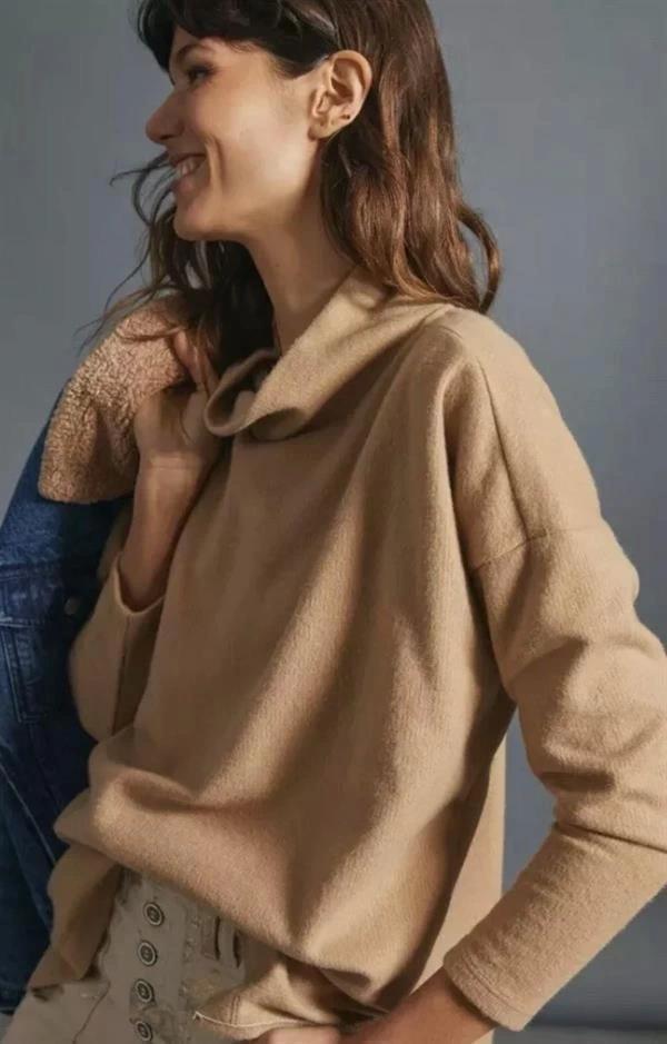 Balıkçı Yaka Fitilli Oversıze Kadın Tunik - Image 1