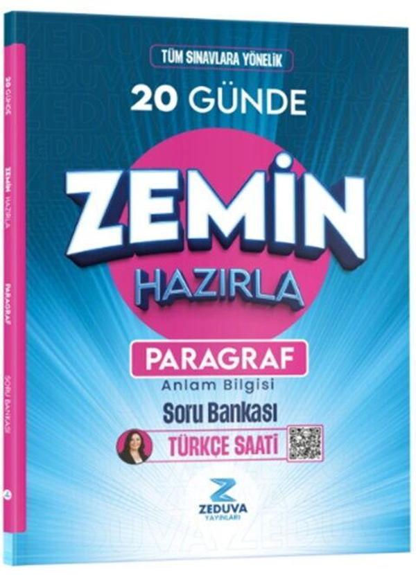 Zeduva Yayınları Türkçe Saati 20 Günde Zemin Hazırla Paragraf Anlam Bilgisi Soru Bankası - KR Akademi - Image 1