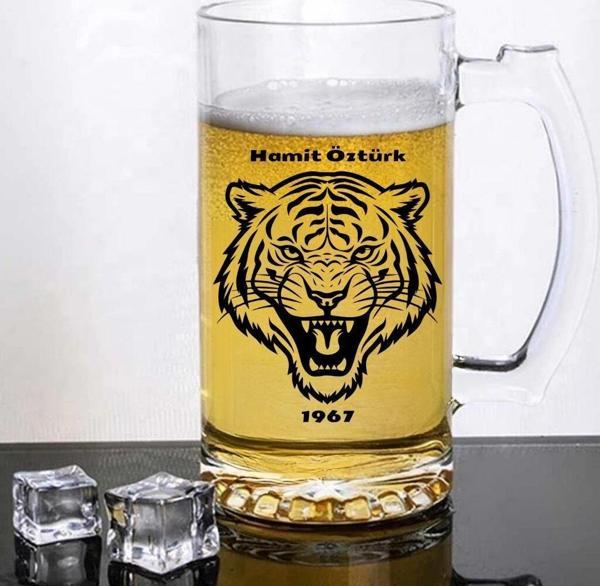 Taraftara Özel Kaplan Tasarımlı Bira Bardağı - Image 1