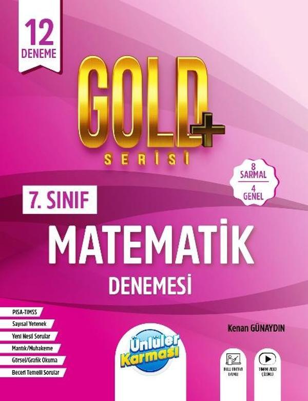 7. Sınıf Matematik 12 Deneme Gold Seri  - İş Bankası Kültür Yayınları - Image 1