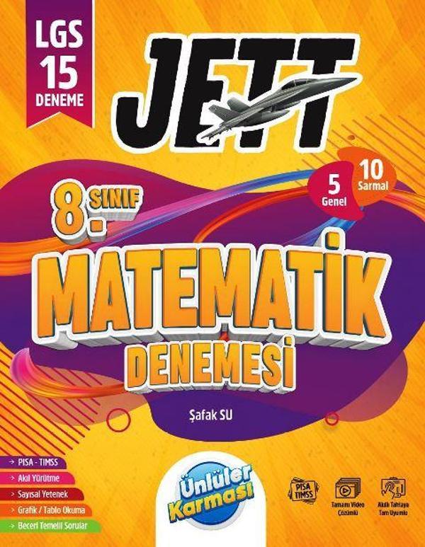 8. Sınıf LGS Jett Matemetik 15 Deneme - İş Bankası Kültür Yayınları - Image 1