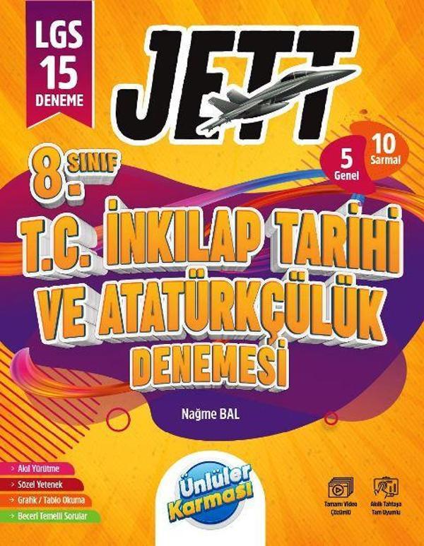8. Sınıf LGS Jett T.C. İnkılap Tarihi ve Atatürkçülük 15 Deneme - İş Bankası Kültür Yayınları - Image 1