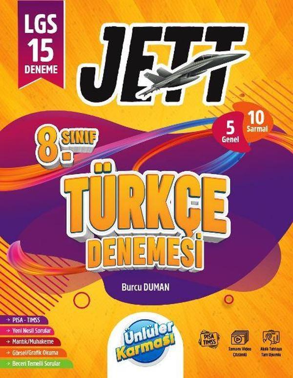 8. Sınıf LGS Jett Türkçe 15 Deneme - İş Bankası Kültür Yayınları - Image 1