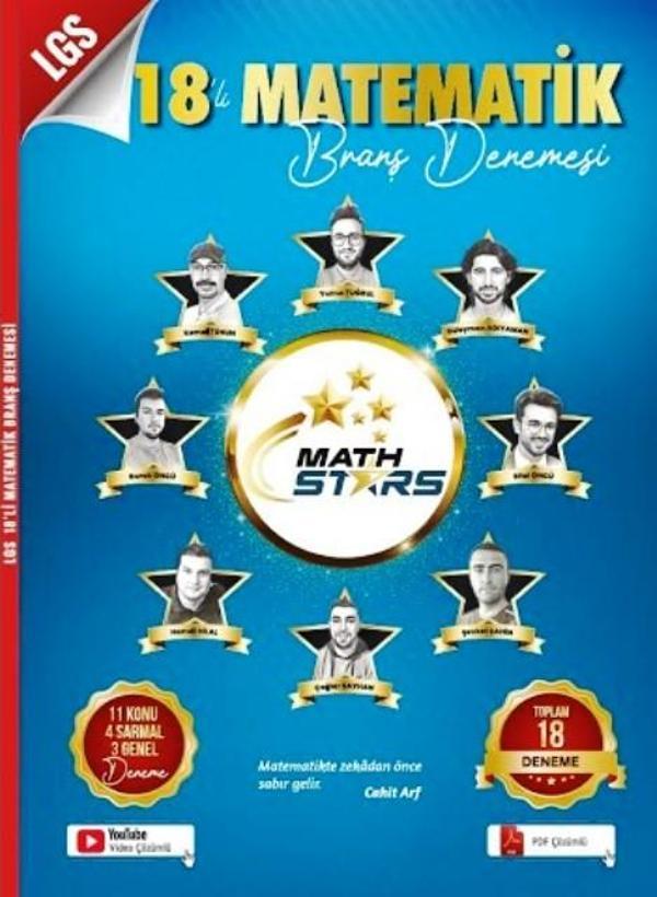 8. Sınıf LGS Matematik 18' Li Branş Deneme Math Stars Serisi - İş Bankası Kültür Yayınları - Image 1