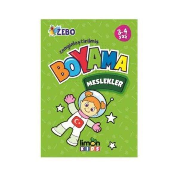 Limon Kids 3 4 Yaş Zenginleştirilmiş Boyama Meslekler - İş Bankası Kültür Yayınları - Image 1