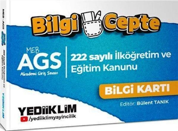 MEB AGS Bilgi Cepte 222 Sayılı İlköğretim ve Eğitim Kanunu Bilgi Kartı Soru Cevap - İş Bankası Kültür Yayınları - Image 1