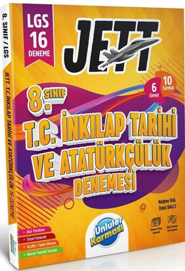 8. Sınıf LGS T.C. İnkılap Tarihi ve Atatürkçülük 16 Deneme JETT Serisi - İş Bankası Kültür Yayınları - Image 1