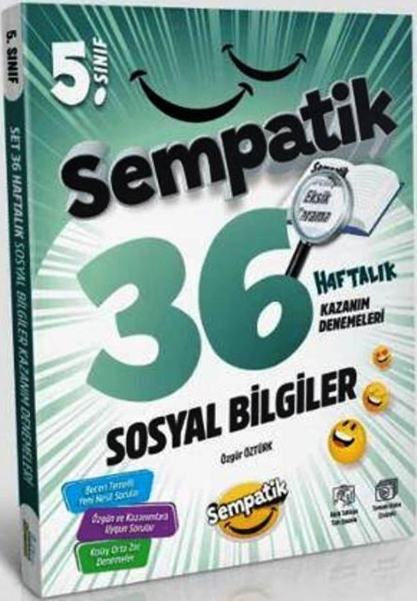 5. Sınıf Sosyal Bilgiler 36 Haftalık Kazanım Denemeleri - İş Bankası Kültür Yayınları - Image 1