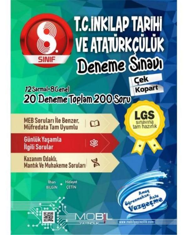 8. Sınıf TC İnkılap Tarihi ve Atatürkçülük 20 li Çek Kopart Deneme Sınavı Mobil Yayıncılık - İş Bankası Kültür Yayınları - Image 1