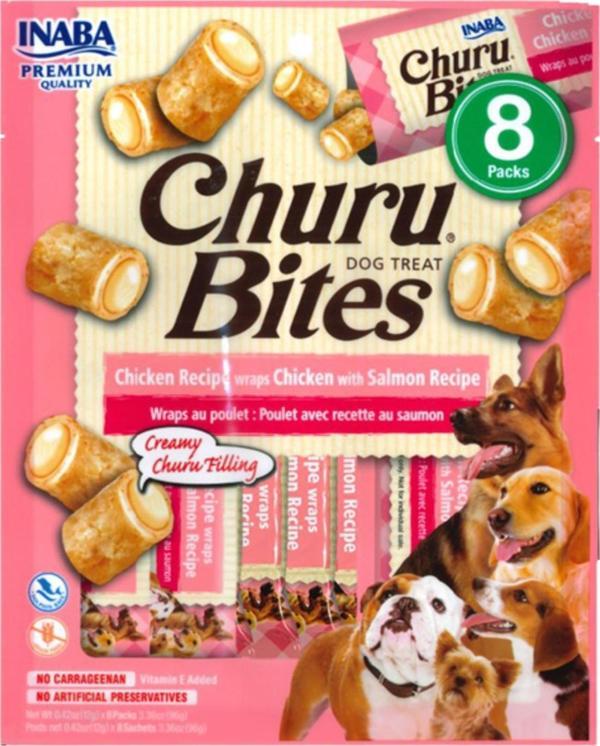 Inaba Churu Bites Tavuklu ve Somonlu Köpek Ödül Maması 8li - Image 1