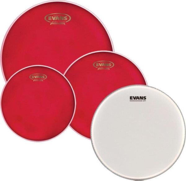 Evans Epp-Hruv1-S 4’Lü Hydraulic Red Standart Tom Pack+Uv1 Snare - Image 1
