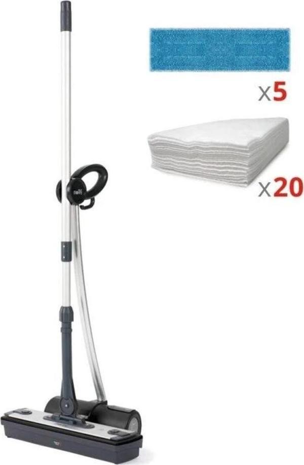 Polti Moppy Black Premium Kablosuz Buharlı Paspas, Siyah - Image 1