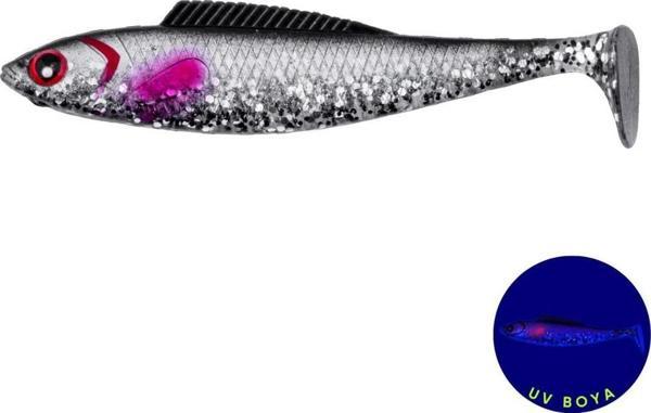 Silikon Sahte Balık - 4,5g 85mm - Fishack PredatorX - UV Boyalı - Ghosty - Image 1