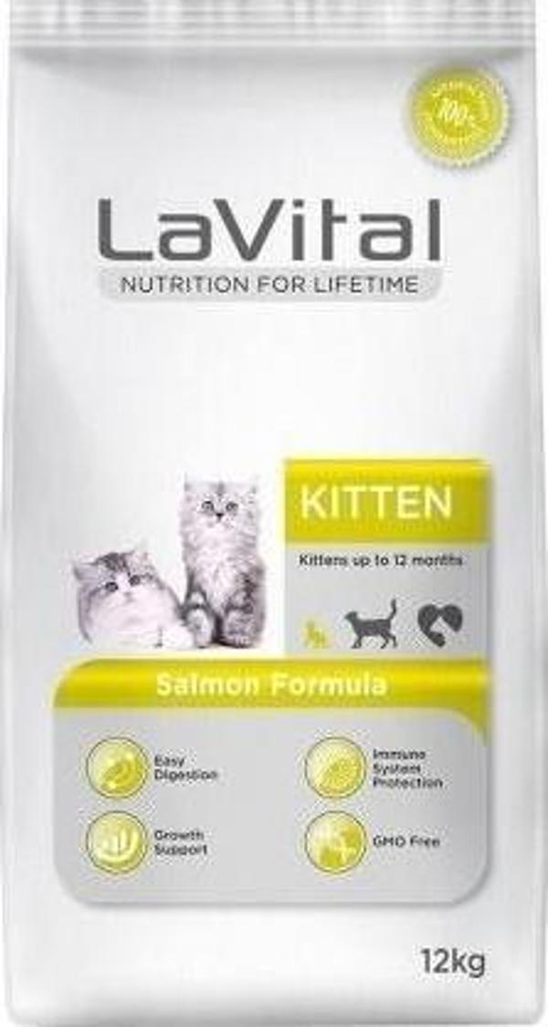 La Vital Lavital Kitten Somonlu Yavru Kedi Maması 12 kg - Image 1