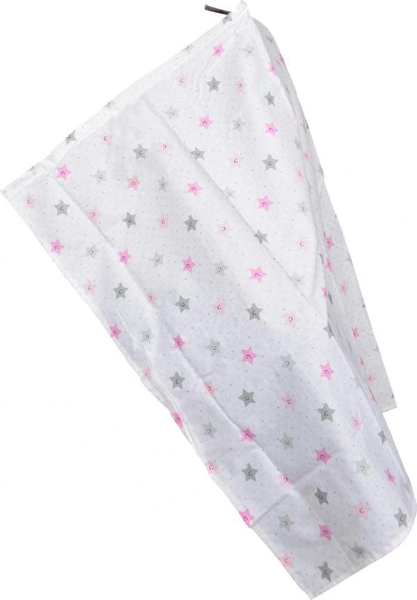 Sema Baby Çok Amaçlı Emzirme Örtüsü - Pembe Yıldız - Image 1