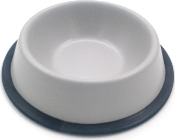 Kedi ve Köpek İçin Beyaz Çelik Mama ve Su Kabı 10 CM - Image 1
