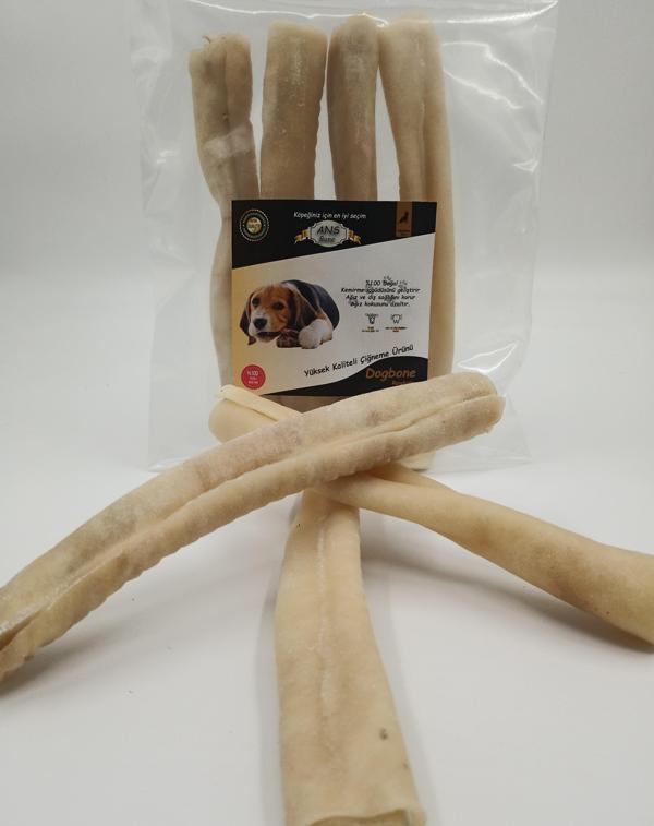 Köpekler İçin Çiğneme Kemiği Dana Deri 22 cm 4'lü - Image 1