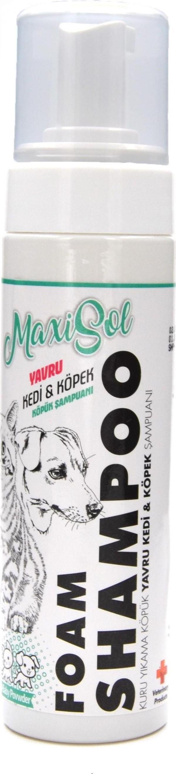 MAXİSOL Kedi ve Köpekler İçin Bebek Pudralı Köpük Şampuan  - Image 1