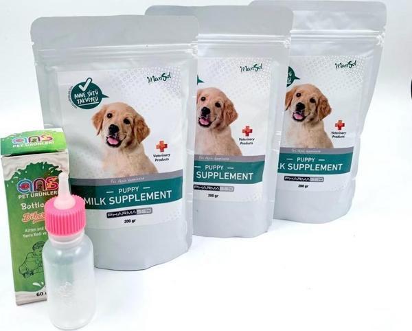 Mxsl Yavru Köpek Süt Tozu 3 adet + 60ml Biberon - Image 1