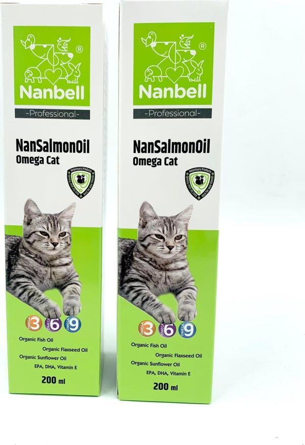 2 kutu NanSalmonOil Kediler İçin Omega 3-6-9 200ml  - Image 1