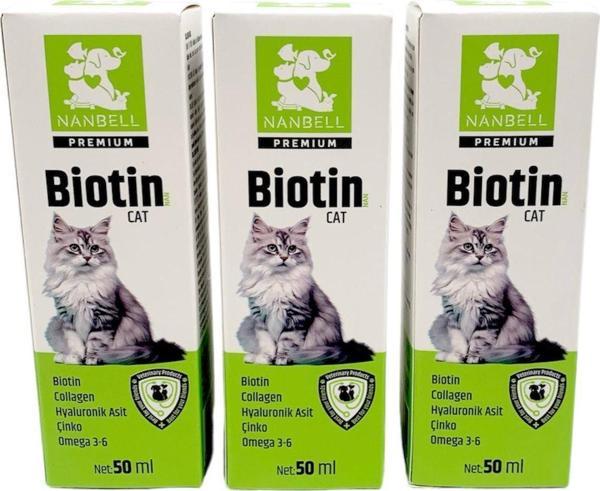 3 Kutu Kediler İçin Biotin/Kolajen/Omega 3-6 50 ml - Image 1