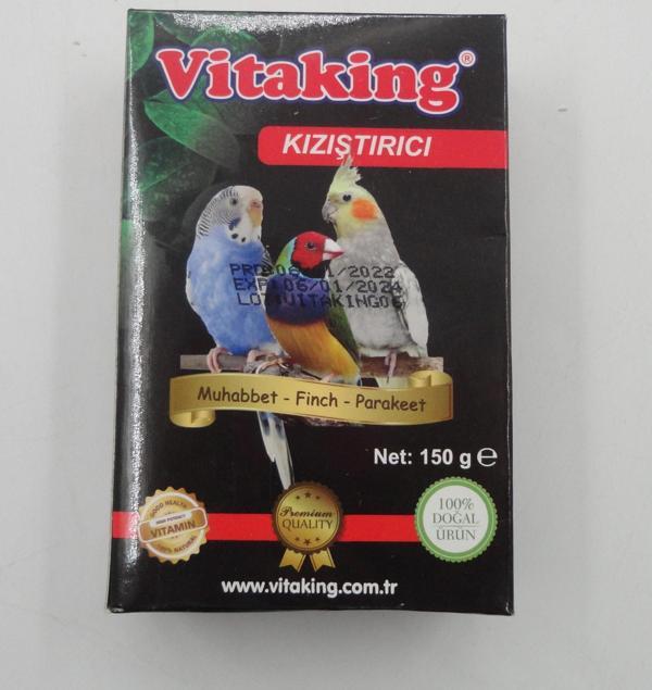 VİTAKİNG Süs Kuşları İçin Kızıştırmaya Yardımcı Yem 150 gr  - Image 1
