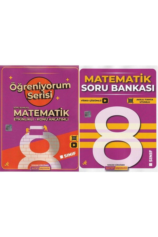 8.Sınıf Öğreniyorum Matematik Soru Bankası Ve Matematik Soru Bankası Seti (2 Kitap) - Matsev Yayınları - Image 1
