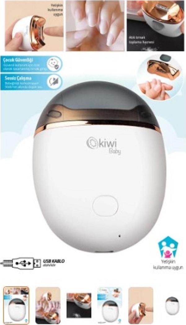 Kiwi Baby Kbaby-41 Şarjlı Tırnak Kesme Makinesi Tırnak Makası Akıllı Manikür Makinesi - Image 1