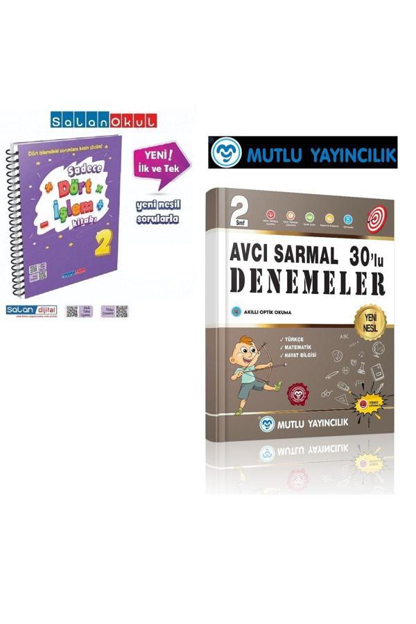 2. Sınıf Salan Okul Yay. Sadece Dört İşlem Kitabı & Avcı Sarmal 30’lu Deneme 2.Sınıf Yeni Ürün ! - Salan Yayınları - Image 1