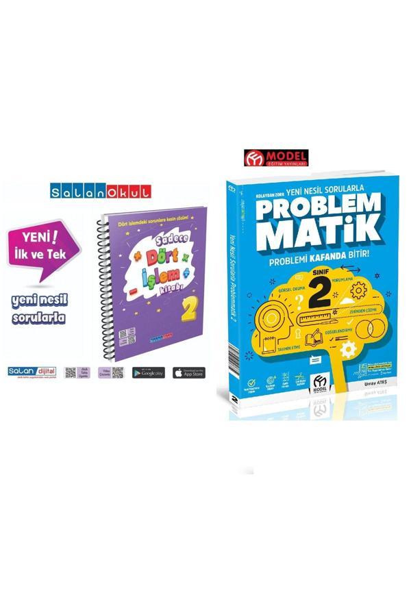 2. Sınıf Salan  Sadece Dört İşlem Kitabı & Model Kolaydan Zora Yeni Nesil Sorularla Problemmatik - Salan Yayınları - Image 1