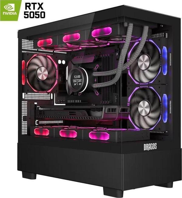 Dragos DRx7519 Ryzen 7 8700F 32GB DDR5 Ram 1TB M2 NVMe SSD 8GB RTX5050 Oyuncu Hazır Sistem - Image 1