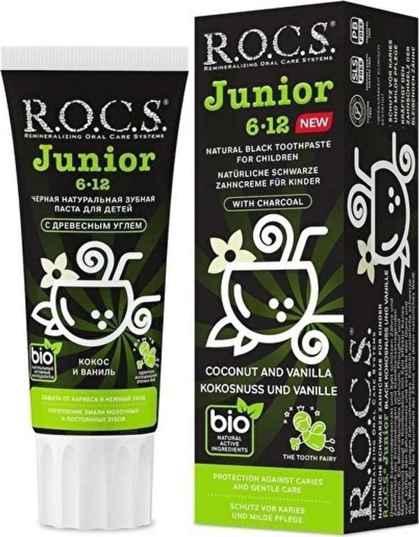 Rocs Junior Bitki İçerikli 6-12 Yaş Florürsüz Diş Macunu 60 ml - Image 1
